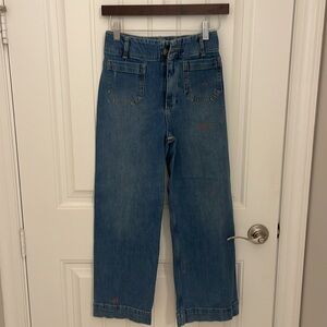Pilcro The Day Tripper Cropped Wide Leg Jeans Size 26 Anthropologie